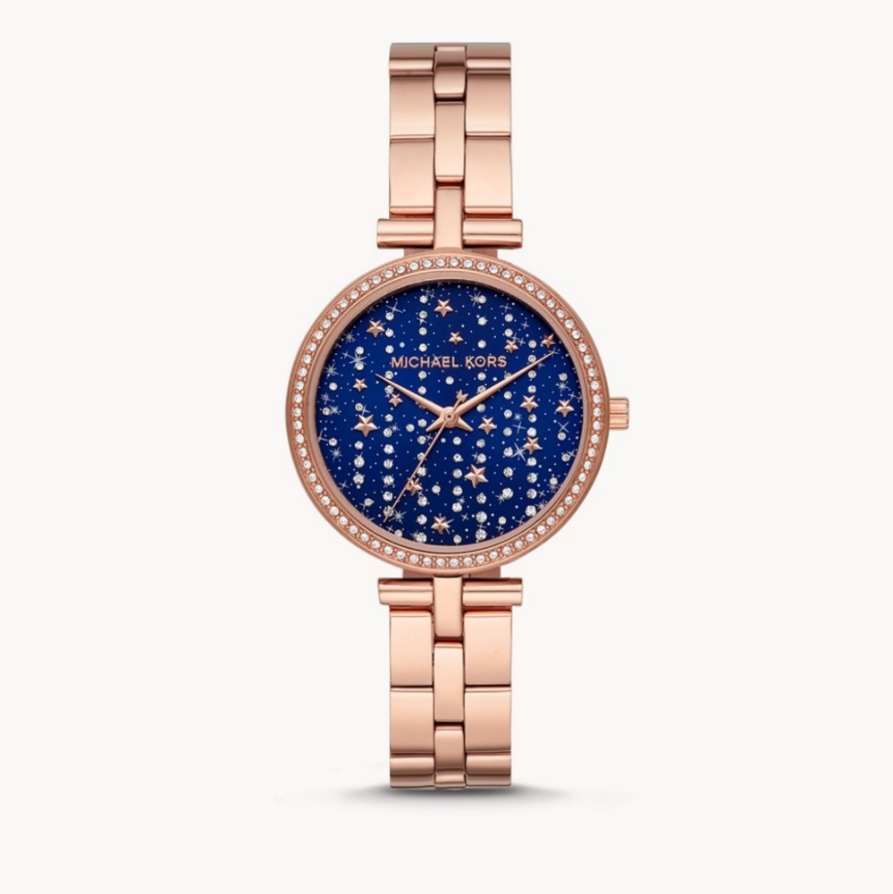 Michael Kors Maci 3 Hand Rose Gold-Tone Watch